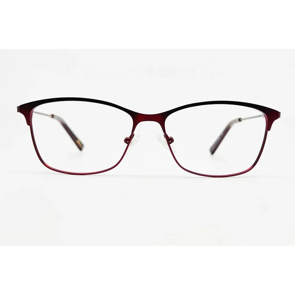 ED Ellen DeGeneres Eyeglasses Womens Burgundy Touro MBURG Polka Dot 54-15-140